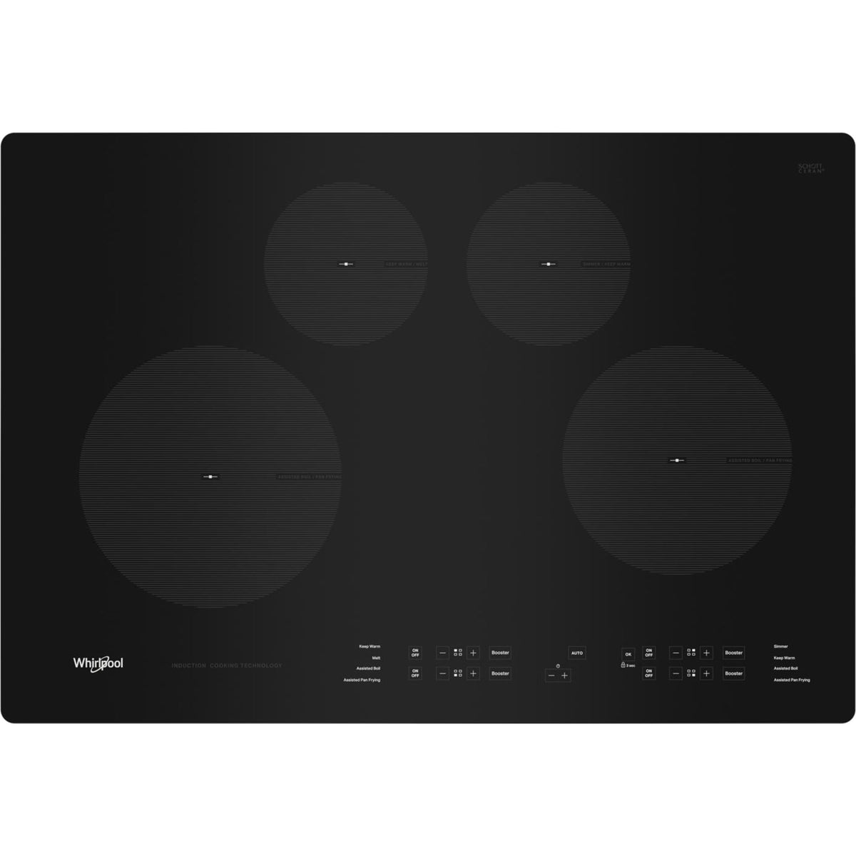 Whirlpool 30" Induction Cooktop (WCI55US0JB) BLACK BirtsFurniture