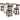 Valebeck Counter Dining Set - White/Brown / 5 - Piece